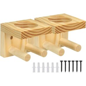 PATIKIL Baseball Bat Holder, Baseball Wall Mount Bat Holder Sports Display Wall Mount Softball Storage Stick by Wood