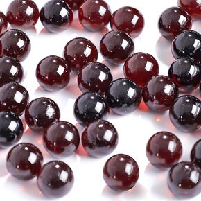 DomeStar 1LB Glass Marbles Bulk, Round Glass Marbles 0.63 Inch Vase Fillers Clear Glass Beads for Marble Runs Home Decor