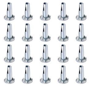 20 PCS Caster Sockets Sleeve, Metal Caster Stem Inserts, Wheel Socket Furniture Insert Socket for Stem Caster, Grip Ring Caster, Chair Legs