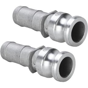 2 Pack 1Inch Type E Camlock Fittings Aluminium Alloy Camlock Hose Fitting Cam & Groove Hose Fittings Camlock Coupling (1''/E100)