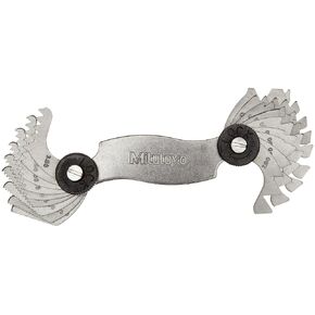 Mitutoyo 188-121, Screw Pitch Gage, 0.4mm to 7mm, 18 Leaves