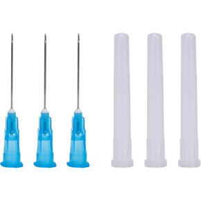 100 Pack Sterile Disposable Injection Needle with Cap for Scientific and Industrial Dispensing Needle Accessories (22G X 1.5in)