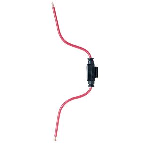Bussmann HHM In-Line ATM Fuse Holder with Cover - 32V/30A - #12 Wire Leads, 1 Pack , Black