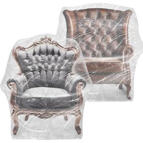 قطعتان من أغطية الكراسي البلاستيكية، غطاء كرسي بلاستيكي مقاوم للماء مضاد للخدش للقطط والكلاب، أغطية أثاث بلاستيكية شديدة التحمل للتحرك (قطعتان) in Kuwait