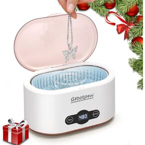 22 Oz Ultrasonic Jewelry Cleaner, Ultrasonic Cleaner with 5 Digital Timer, SUS 304 Tank, Watch Holder, 45kHz Jewelry Cleaner Ultrasonic Machine for Eyeglasses, Watches, Rings, Dentures, Silver in Saudi Arabia