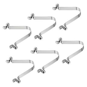 PATIKIL 8.5x6mm Kayak Paddle Snaps, 6 Pack Tent Pole Clips Steel V Shaped Double Pins Push Button Spring Clips Lock Tube Pole Clips for Camping Awning