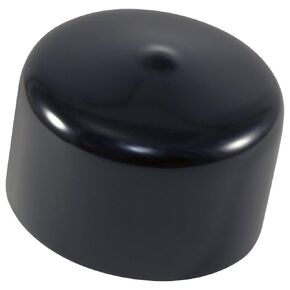 Caplugs 99190236 Plastic Round Cap VC-2125-16, VINYL, Cap ID 2.125" Length 1.000", Black (Pack of 100)