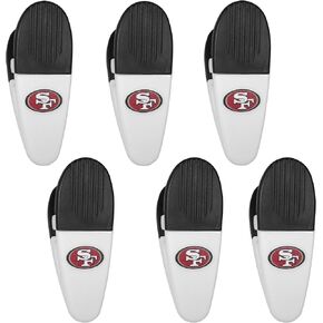 Siskiyou Sports NFL San Francisco 49ers Chip Clip Magnets, 6pk White, One Size