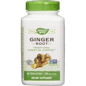 Nature's Way Nature's Way Premium Herbal Ginger Root, 1,100 Mg Per Serving, 240 Vcaps, 240 Count (Pack of 12)