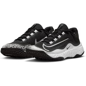 Nike Women's Alpha Huarache Elite 4 Fastpitch Turf Shoes Black | White Size Medium