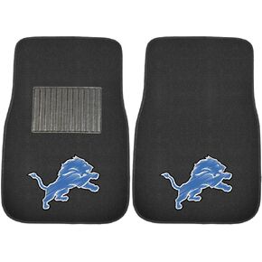 FANMATS - 20600 NFL - Detroit Lions Embroidered Car Mat Set - 2 Pieces 17"x25.5"