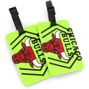 Aminco International NBA Chicago Bulls Neon Soft Bag Tag, 2-Pack