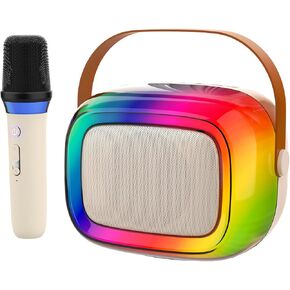 Karaoke Machine for Kids, Girl Toys Christmas Birthday Gifts for Ages 4-12 Girls, Boys, Guyucom Portable Bluetooth Karaoke Machines with 1 Wireless Mic for 4,5,6,7,8,9,10,11,12+ Year Old Kid Party