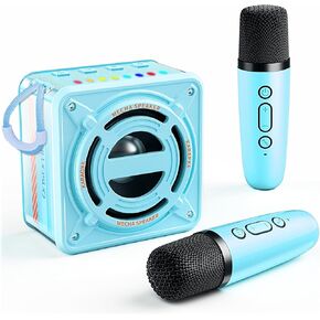 Kid Karaoke Machine, Equipped with Two Microphones and a Portable PA System, is Suitable for Both Adults and Children, Making it an Ideal Gift for Singing Enthusiasts. (Black)
