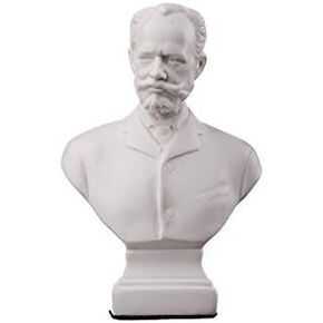 Russian Composer Pyotr Tchaikovsky Marble Bust Statue Sculpture 4.8'' (12 cm)