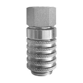PD242 Series PD Steel Test Port and Diagnostic Female Pipe Thread with Equipment Female Hydraulic Couplers 1/8" Body Size, 1/4"-18 NPTF Thread Size, 2.12" Length