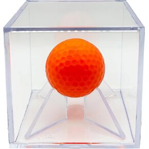 Baseball & Golf Ball Display Case Acrylic Cube Square Clear Memorabilia Display & Storage Sports Official (Golf Ball Case, 1EA)