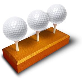 2-Pack Golf Ball Display Stand | Holds 1 Golf Ball, and 1 Scorecard of Photo | Solid Acrylic | 1Golf Tees (2-Pack - Golf Ball w/ Photo Display)