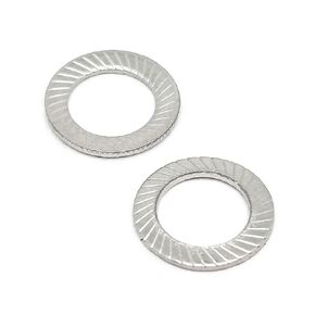 Double Side Lock Washer Conical Spring Washers,M12,20pcs,304 Stainless Steel,12mm ID x 18mm OD x 1.1mm Thick,Double Side Tooth