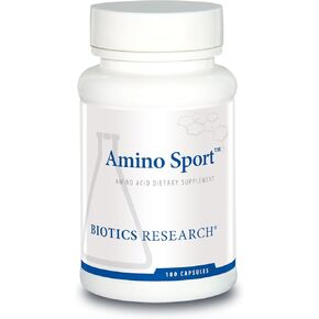 Biotics Research Amino Sport Broad Spectrum Amino Acids, Essential Amino Acids, BCAAs, Sports Recovery, Support Lean Muscle Mass 180 Caps