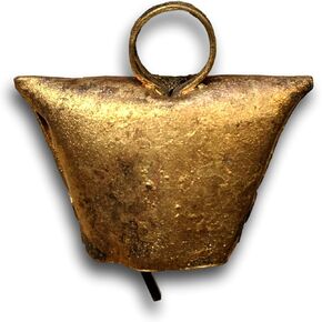 One Dozen 1.75 Inches Trapezoid Shaped High Tin Bells with Metal Striker
