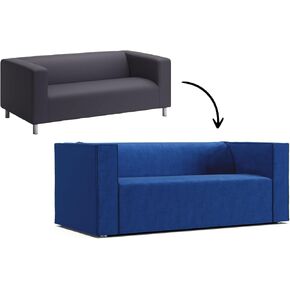 Comfort Works Klippan Cover, Designer Velvet Pet Friendly Slipcovers to Fit IKEA Klippan 2 Seater Sofa Loveseat ONLY! (Velvet Cobalt)