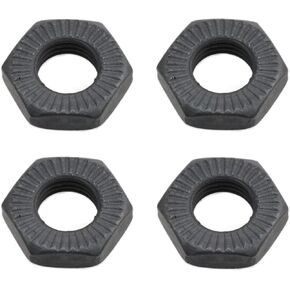 Front and Rear Hollow Shaft Nuts 3/8Inch Zinc Alloy Hub Lock Nuts for MTB Quick Repair-4PCS