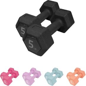 Dumbbell Sets - 5/10/15/20/25/36 lb Dumbbells Pair Hand Weights Set of 2 - Easy Grip - Arm Weights for Men and Women, Home Gym Exercise Equipment for Workouts Fitness Strength Training in Kuwait