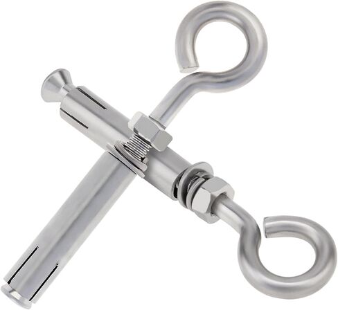 5/16" Concrete Eye Bolt, 10 Pack M8*105mm Eyebolt Bolt Stainless Steel Wall Concrete Brick Anchor, Heavy Duty Eyebolts Expansion Lifting Ring Bolt Fastener in Saudi Arabia