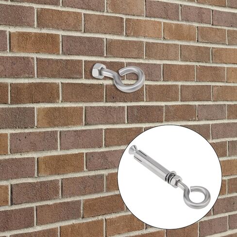 5/16" Concrete Eye Bolt, 10 Pack M8*105mm Eyebolt Bolt Stainless Steel Wall Concrete Brick Anchor, Heavy Duty Eyebolts Expansion Lifting Ring Bolt Fastener in Saudi Arabia