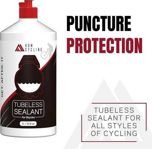 KOM مانع تسرب الإطارات بدون أنابيب للدراجات لإصلاح الإطارات بدون أنابيب مع خيارات مانعة للتسرب للدراجة 500 مل 1000 مل - متوافق مع حاقن مانع التسرب بدون أنبوب وأداة إصلاح الإطارات - إصلاح سريع بدون أنابيب! in Kuwait