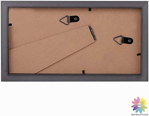 MBC MAT BOARD CENTER، إطار رخصة عمل احترافي بني داكن، حامل معلق وحامل، زجاج مقسى (إطار 5 × 10 لصورة 4 × 9 مع حصيرة مزدوجة سوداء فوق ذهبية) in Kuwait