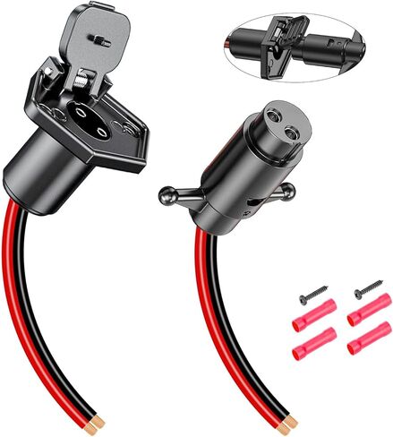 قابس ومقبس محرك التصيد 12 فولت/24 فولت، موصل محرك التصيد 8 سلك AWG ذكر وأنثى متوافق مع قارب بحري يخت كاياك مين كوتا دليل المحرك نيوبورت، مجموعة مقبس توصيل سريع مقاوم للماء in Kuwait