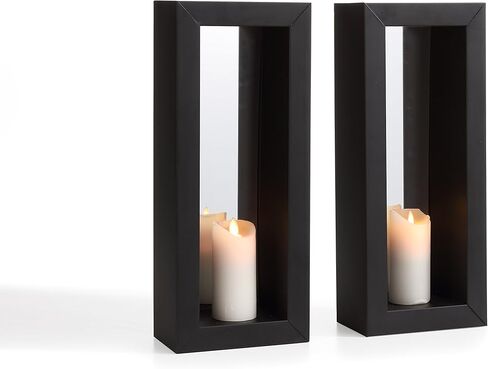 Danya B. مجموعة مكونة من شمعدانين عموديين بمرآة رأسية بإطار معدني in Kuwait