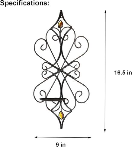 حامل شموع للحائط، مجموعة من شمعدانات ديكور الحائط لغرفة المعيشة، وأعمال التمرير والخرز الأكريليك in Kuwait