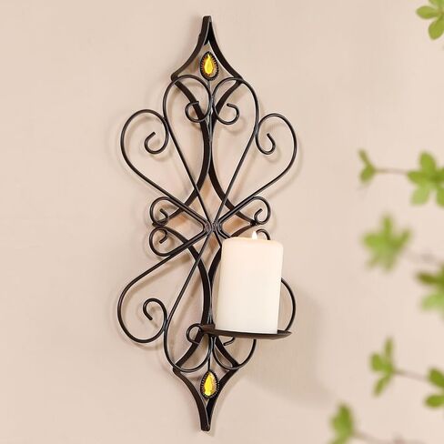 حامل شموع للحائط، مجموعة من شمعدانات ديكور الحائط لغرفة المعيشة، وأعمال التمرير والخرز الأكريليك in Kuwait