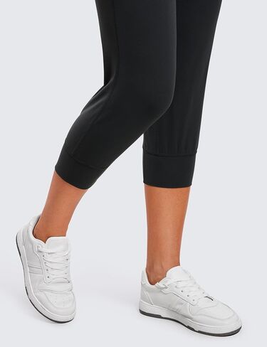 CRZ YOGA Womens Butterluxe High Waist Cropped Joggers 23" - Lounge Workout Leggings Yoga Capris Pants Pockets Buttery Soft in Saudi Arabia