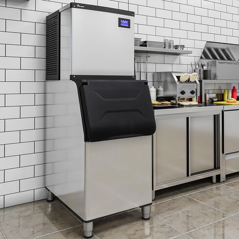 YITAHOME Commercial Ice Maker Machine 400LBS/24H with 250 LBS Storage Bin, Upgraded Compressor, Auto Self-Cleaning, 1000W Stainless Steel Industrial Ice Machine for Restaurant Business Cafe Shop in Saudi Arabia