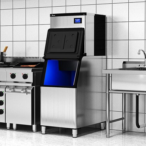 YITAHOME Commercial Ice Maker Machine 400LBS/24H with 250 LBS Storage Bin, Upgraded Compressor, Auto Self-Cleaning, 1000W Stainless Steel Industrial Ice Machine for Restaurant Business Cafe Shop in Saudi Arabia