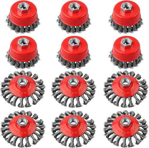 3 Pack Wire Wheel Brush for Angle Grinder, 4 Inch Wire Wheels for 4 1/2 Angle Grinder -5/8 Inch Threaded Arbor ,0.02 Inch Carbon Steel Wire Brushs in Saudi Arabia