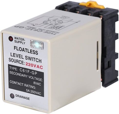 وحدة تحكم بمفتاح المستوى C61F-GP AC220V 50/60HZ مفتاح مستوى سائل غير عائم مع قاعدة in Saudi Arabia