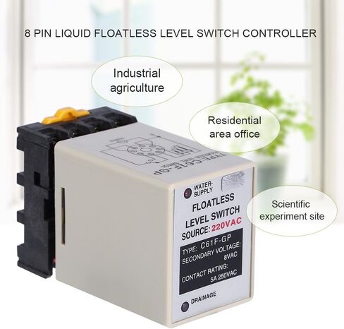 وحدة تحكم بمفتاح المستوى C61F-GP AC220V 50/60HZ مفتاح مستوى سائل غير عائم مع قاعدة in Saudi Arabia