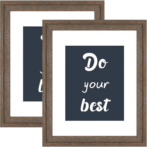 Space Art Deco، إطار ملصق خشبي مقاس 13 × 19 بني داكن - عرض صور مقاس 11 × 17 مع حصيرة أو 13 × 19 بدون حصيرة، إطار معرض حائط أفقي أو عمودي مع زجاج حقيقي للأعمال الفنية (عبوتان) in Kuwait