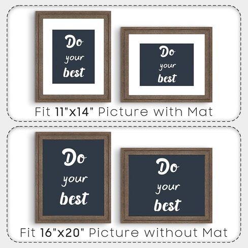 Space Art Deco، إطار ملصق خشبي مقاس 13 × 19 بني داكن - عرض صور مقاس 11 × 17 مع حصيرة أو 13 × 19 بدون حصيرة، إطار معرض حائط أفقي أو عمودي مع زجاج حقيقي للأعمال الفنية (عبوتان) in Kuwait