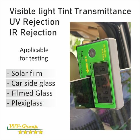 Tint Meter TM-26 for side Car Window/Film Glass Transmission Reader/Tester Checker Measure Enforcer Gauge for Cars UV/IR Rejection Rate Best Professional Spectrum Tester in Saudi Arabia