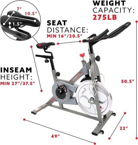 Sunny Health & Fitness Synergy Series Magnetic Indoor Cycling Exercise Bike in Saudi Arabia