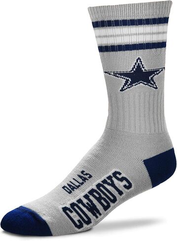 FBF - NFL 4 Stripe Deuce Adult Team Logo Crew Dress Socks Footwear for Men and Women Game Day Apparel in Saudi Arabia