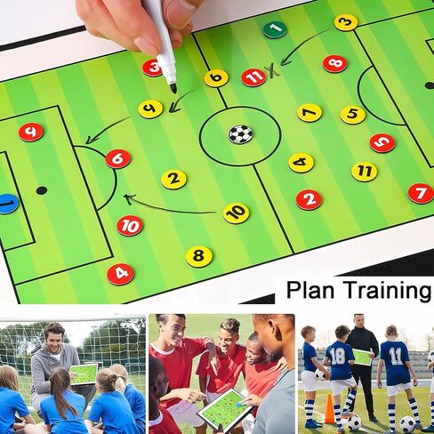 Soccer Coaching Board Soccer Coaches Clipboard Tactical Magnetic Board Kit, Dry Erase Marker, Eraser, Foldable and Portable Soccer Tactics Board, Soccer Coaching Board in Saudi Arabia
