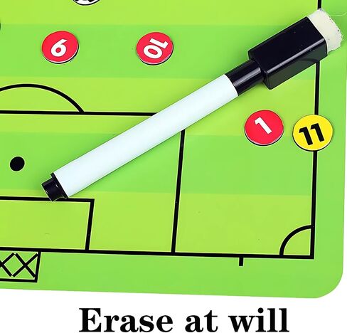 Soccer Coaching Board Soccer Coaches Clipboard Tactical Magnetic Board Kit, Dry Erase Marker, Eraser, Foldable and Portable Soccer Tactics Board, Soccer Coaching Board in Saudi Arabia