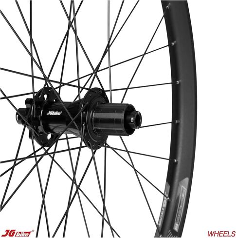 مجموعة عجلات الدراجة الجبلية JGbike M30 26 بوصة 27.5 بوصة 29 بوصة جاهزة بدون أنابيب مع 57T 6 مخالب 114 نقطة 32 ساعة، حامل فرامل قرصية من خليط معدني مزدوج الجدار 6 مسامير لسائق Shimano SRAM in Kuwait